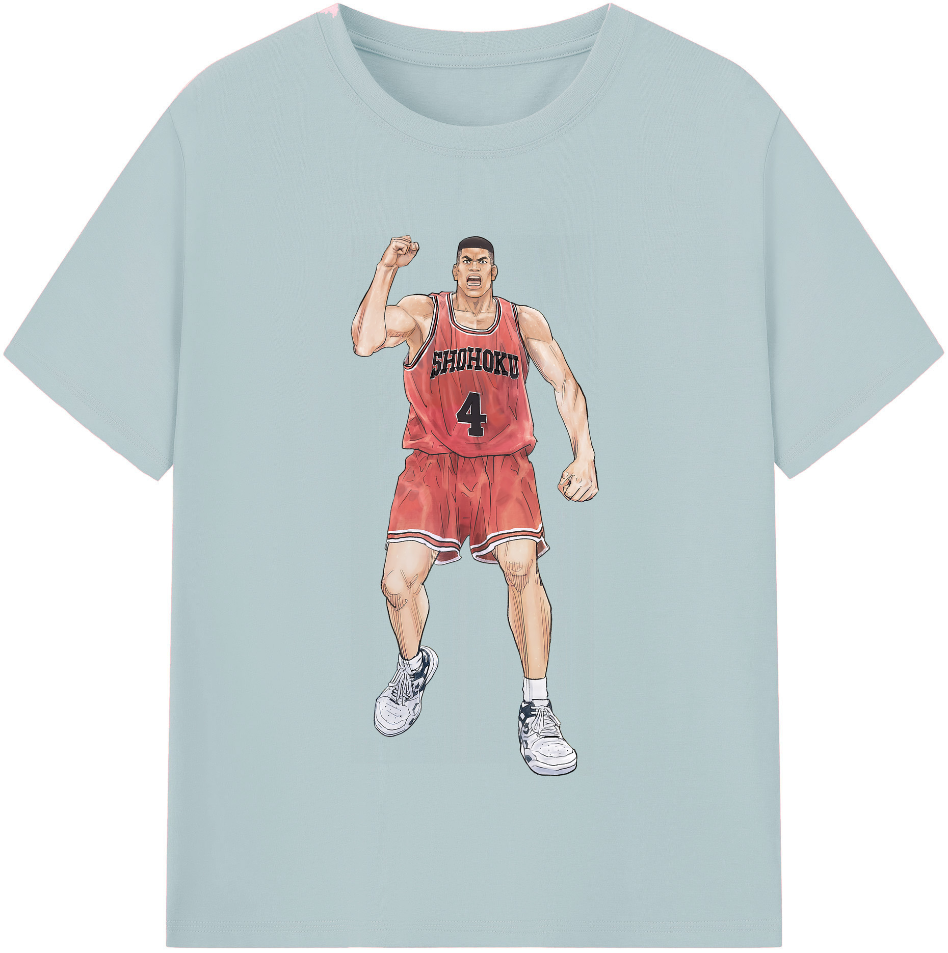 SLAM DUNK／スラムダンク 綿100％半袖Tシャツ（フロントプリント）